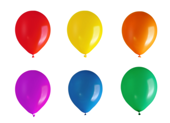 Children's party balloons isolated