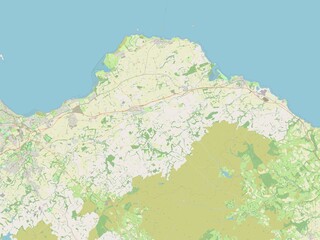 East Lothian, Scotland - Great Britain. OSM. No legend