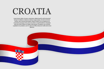 Ribbon flag of Croatia