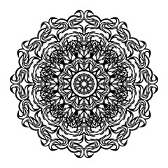 Vector illustration hand drawn ornamental mandala pattern.