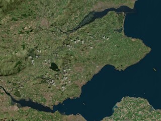 Fife, Scotland - Great Britain. High-res satellite. No legend