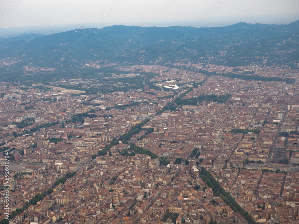 Wall mural Aerial view of Turin