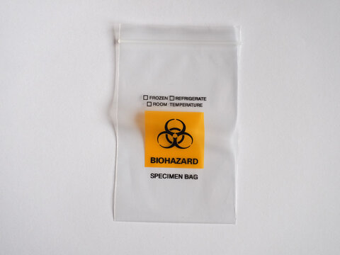 Biohazard specimen bag