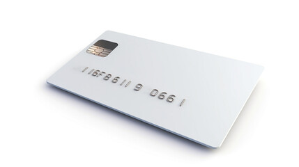  illustration of detailed glossy credit card isolated on white background,  Created using generative AI tools.