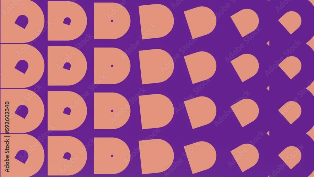Poster Dynamic pattern of simple geometric figures. 3d rendering loop animation 4K
