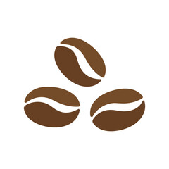 Coffee beans icon isolated flat design vector illustration.