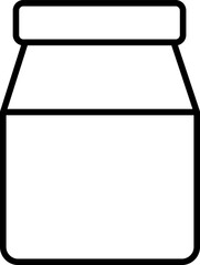 Obraz premium Mason glass jar silhouette template. Simple flat minimal modern clip art design.
