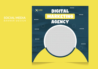 Corporate business agency social media post design template