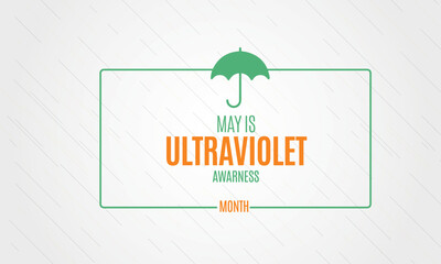 Vector Illustration Ultraviolet Awareness Month in May Promoting UV Safety and Eye Health