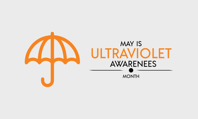 Vector Illustration for Ultraviolet Awareness Month, Observed in May Every Year