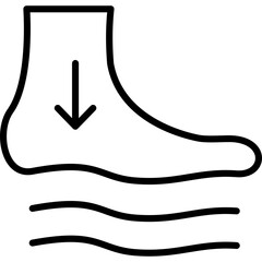 Flat Foot Icon