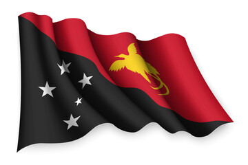 waving flag of Papua New Guinea