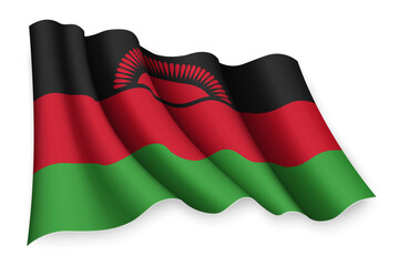 waving flag of Malawi