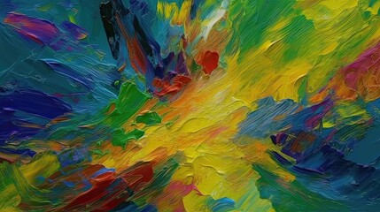 An imaginative abstract oil painting background with a blend of textured and smooth brushstrokes that convey both balance and contrast. Generated by AI