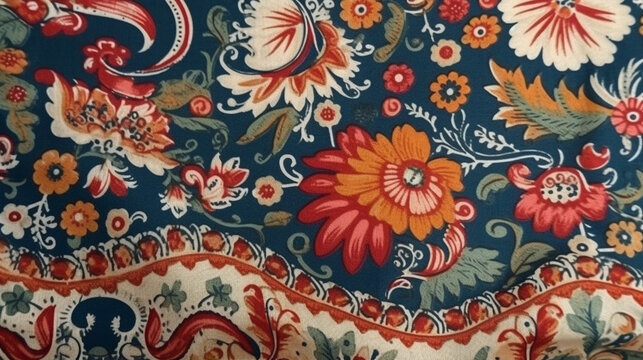 traditional italian patterned fabric Generative AI