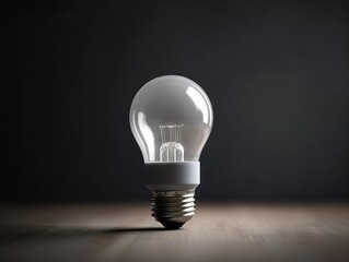 A lightbulb with a simple, clean design