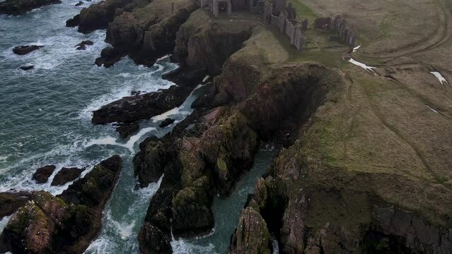 Slains Castle, Cruden Bay, Peterhead in Scotland