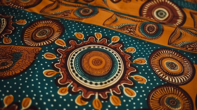 traditional nigerian patterned fabric Generative AI
