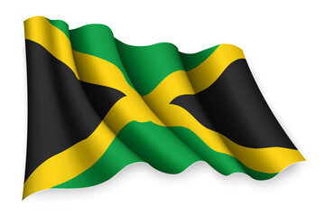 waving flag of Jamaica
