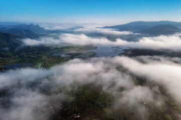 fog over the mountains