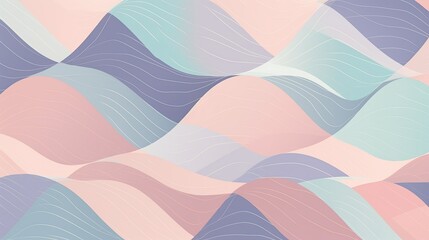Abstract pattern with a pastel color scheme and a minimalistic approach created with generative AI technology