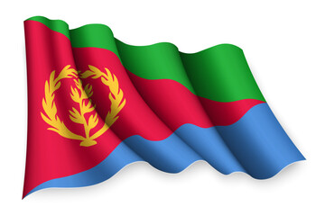 Fototapeta premium waving flag of Eritrea