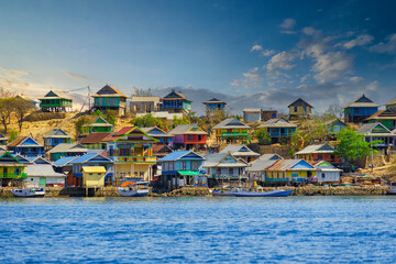 Traditional fisherman village at Pulo Bajo, west nusa tenggara