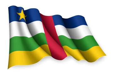 waving flag of Central African Republic