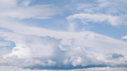 white clouds with blue sky background
