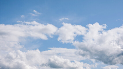 white clouds with blue sky background