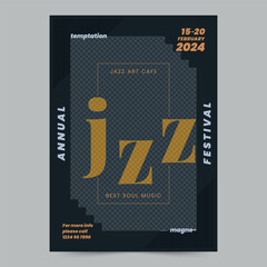  Jazz Art Cafe Flyer Template. A clean, modern, and high-quality design of Flyer vector design. Editable and customize template flyer