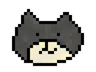 Fototapeta premium ねこのドット絵