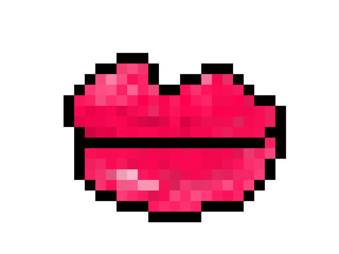 Lips Pixel Art Stock Illustration 507109480