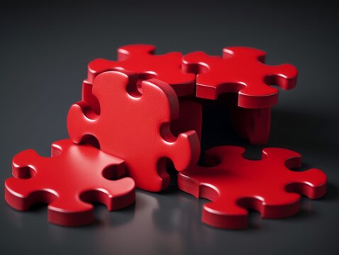 A Set Of Interlocking Puzzle Pieces