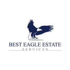 Fototapeta na wymiar Best Eagle Estate minimalist logo design