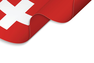 Waving flag of Switzerland