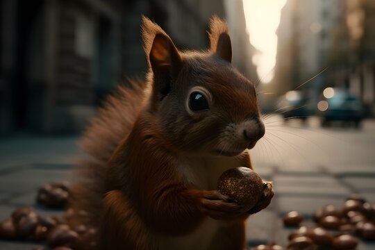 Squirrel up close