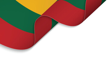 Waving flag of Lithuania