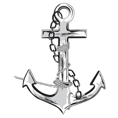 Anker maritim mit Seil und Kette © Ostseeflair