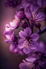 Kirschblüten. Schöne Frühlingsblumen. Natur Hintergrund - mit KI erstellt 