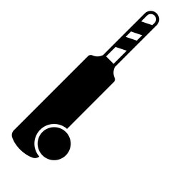 Bat Ball Glyph Icon