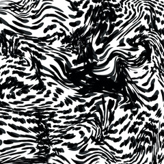 The image imitates a zebra or a camouflage print.