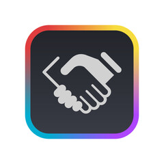 Obraz premium Hand Shake - Pictogram (icon) 