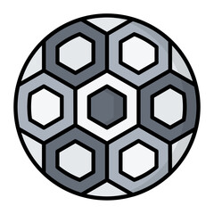 Fototapeta premium Football Line Color Icon