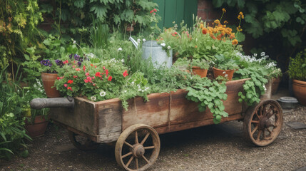 Fototapeta na wymiar Sustainable Outdoor Organic Eco Friendly Gardening