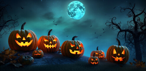 Spooky Halloween Background. Illustration AI Generative.
