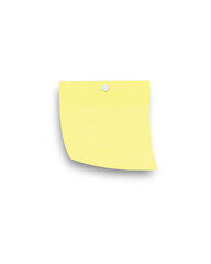 yellow sticky note with pin