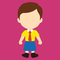 School boy vector art work.