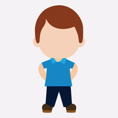 Vector art of school boy. 