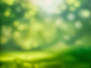 Obraz premium Green blurred background and sunlight